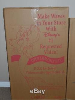 Walt Disney Little Mermaid 1 & 2 Standee Carton Vidéo Découpe Magasin Promo Des Années 90