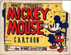 Walt Disney Mickey Mouse Cartoon Lobby Card 1935 Affiche Rare Vendu Pour 18.000