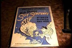 Walt Disney Silly Symphony Orig Affiche De Film R48 Wynken Blynken & Nod