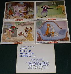 Walt Disney The Aristocats Original R 1973 Ensemble De Cartes De Lobby De 9