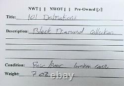 Walt Disney's 101 Dalmatiens The Classics Collection Black Diamond Vhs 1992 Rare