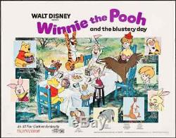 Winnie The Pooh Et Le Blustery Day Affiche Du Film Demi-feuille 22x28 Disney 1969