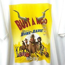 Y2k Disney Home On The Range Film Promo T-shirt Taille Homme L / XL Bust A Moo Nwt