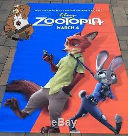 Zootopia Et Les Meilleures Heures De Disney Bannière De Film Double Face En Vinyle Géant De 8 'x 5'